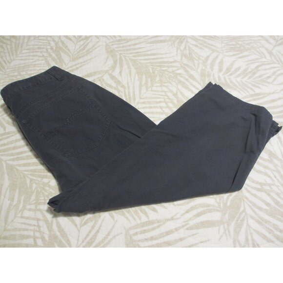 Talbots Petites Womens Navy Stretch Cotton Blend Pants Size 8 - Picture 1 of 5